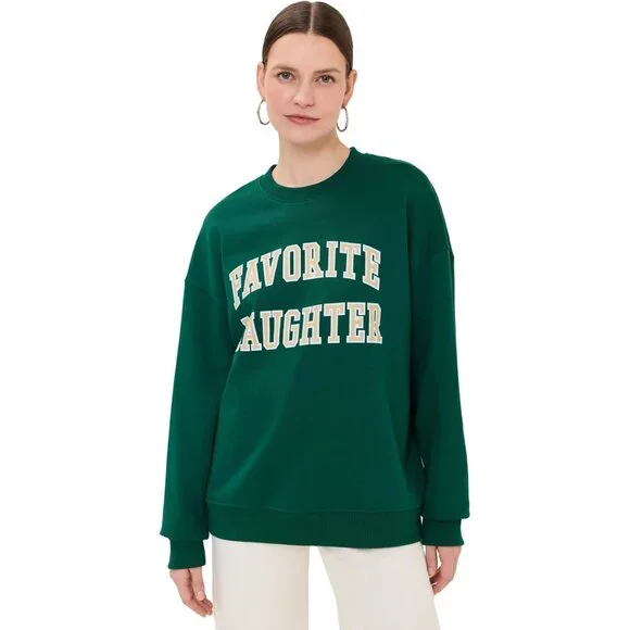 NEW Favorite Daughter Size S Women's Collegiate Sweatshirt - Juniper - Picture 2 of 6